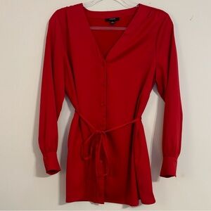 Alfani Vibrant Red Long Sleeve Dress